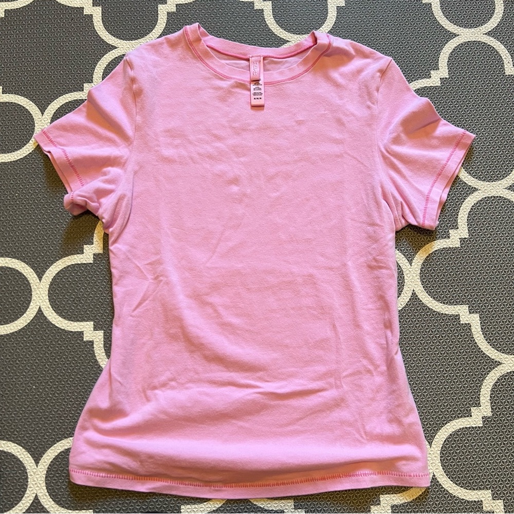 SKIMS cotton pink T-shirt